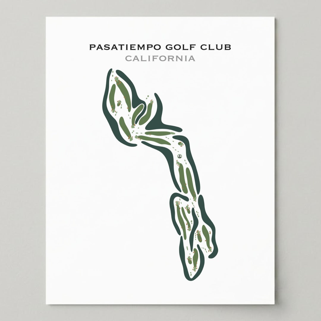 Pasatiempo Golf Club, Santa Cruz California - Printed Golf Courses