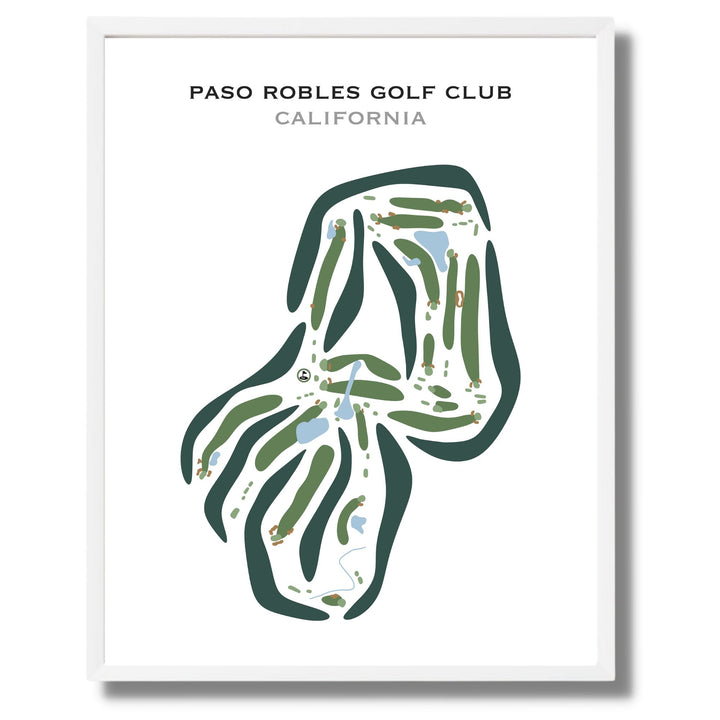 Paso Robles Golf Club, California - Printed Golf Courses