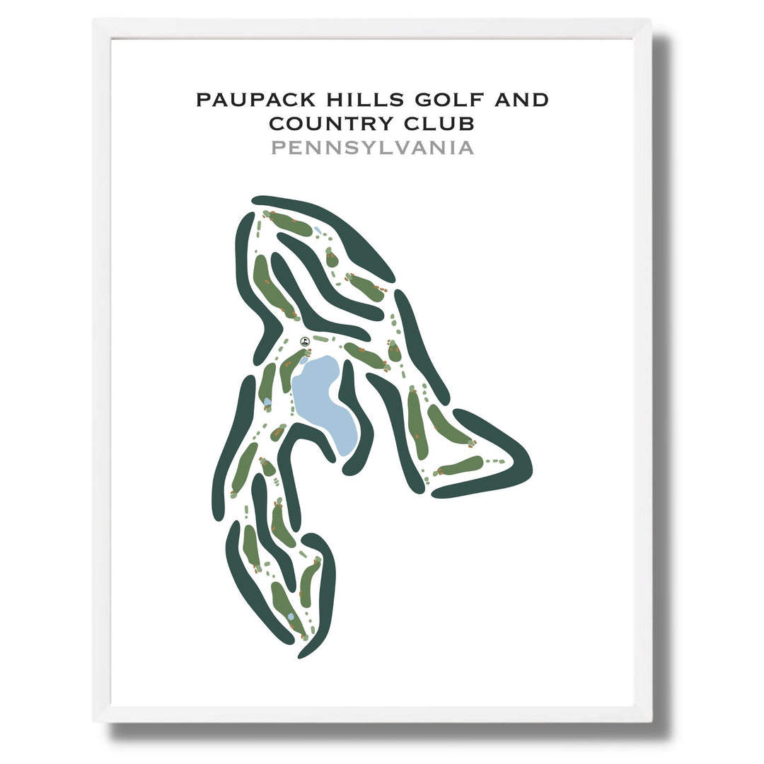 Paupack Hills Golf & Country Club, Pennsylvania - Printed Golf Courses