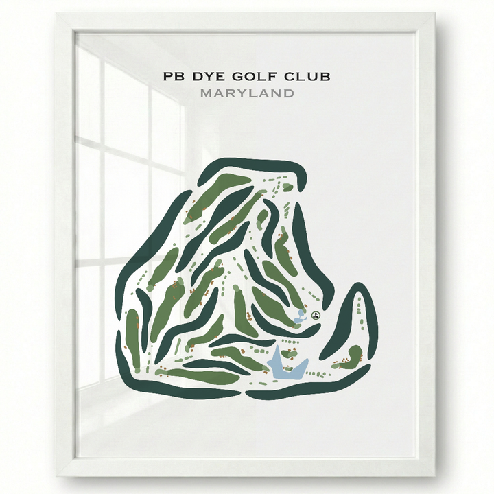 PB Dye Golf Club, Maryland - Printed Golf Courses