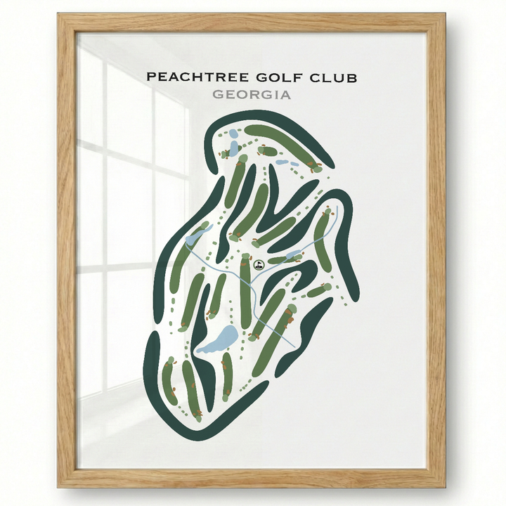 Peachtree Golf Club, Georgia - Printed Golf Courses