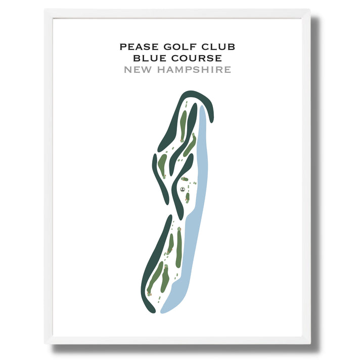 Pease Golf Club, Blue Course, New Hampshire - Printed Golf Course