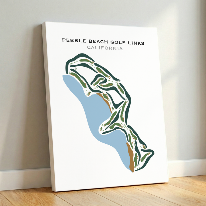 Pebble Beach Golf Links, California - Printed Golf Courses