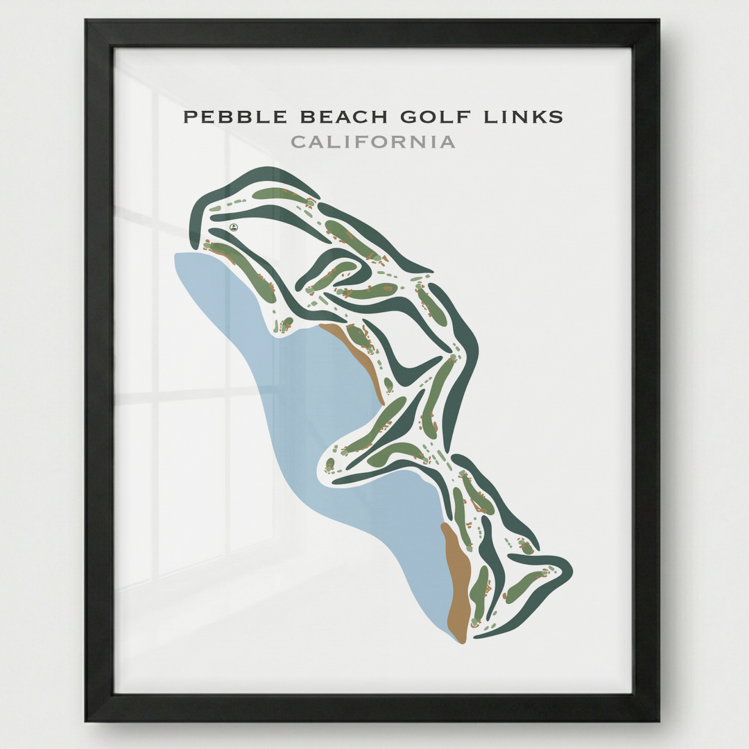 Pebble Beach Golf Links, California - Printed Golf Courses