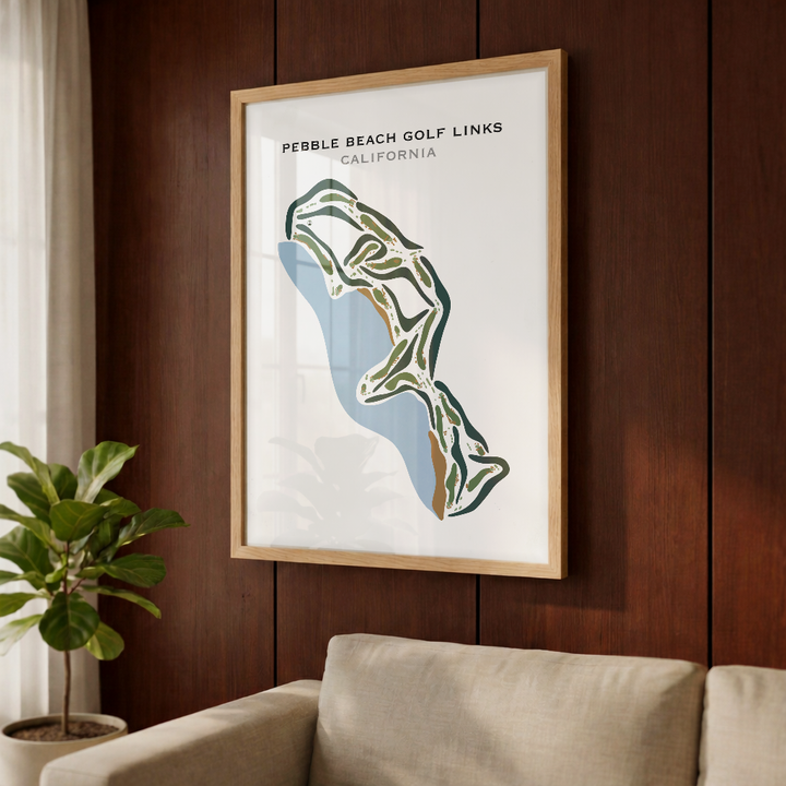 Pebble Beach Golf Links, California - Printed Golf Courses