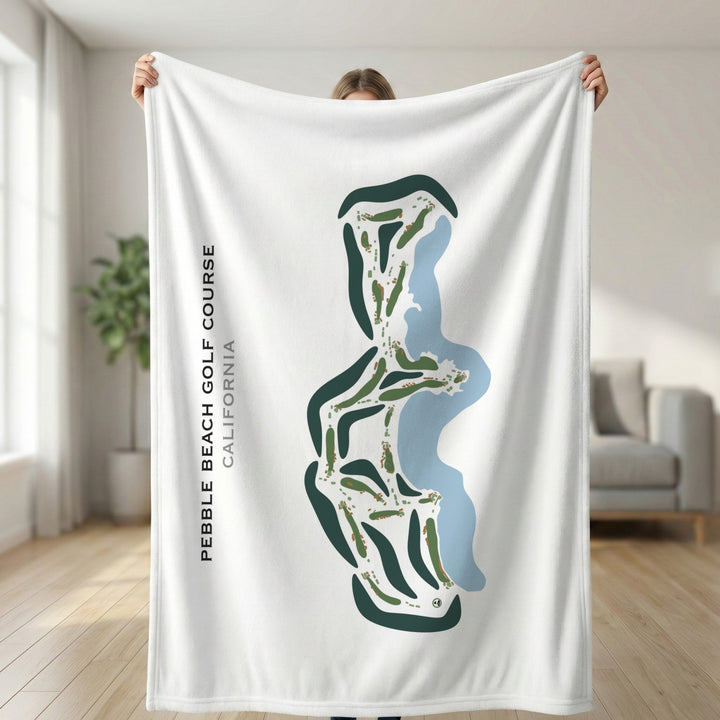 Pebble Beach Golf Links, California - Printed Golf Course