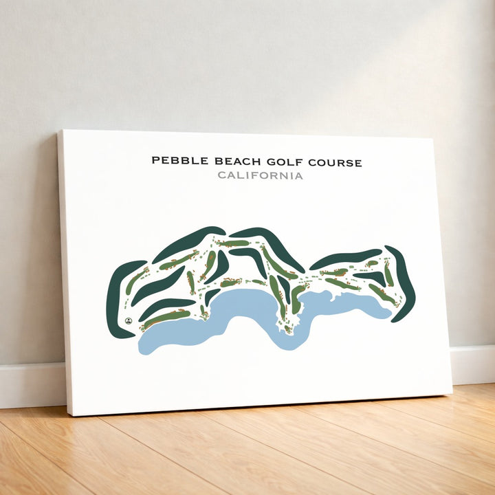 Pebble Beach Golf Links, California - Printed Golf Course