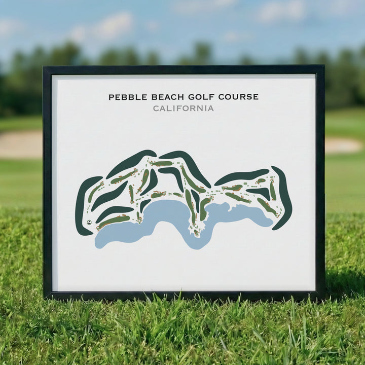 Pebble Beach Golf Links, California - Printed Golf Course