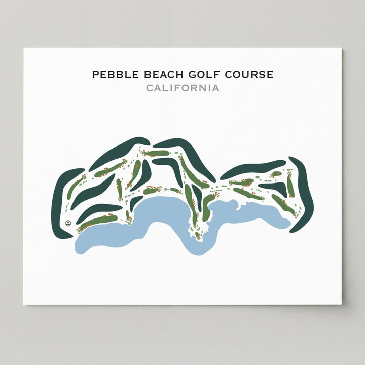 Pebble Beach Golf Links, California - Printed Golf Course