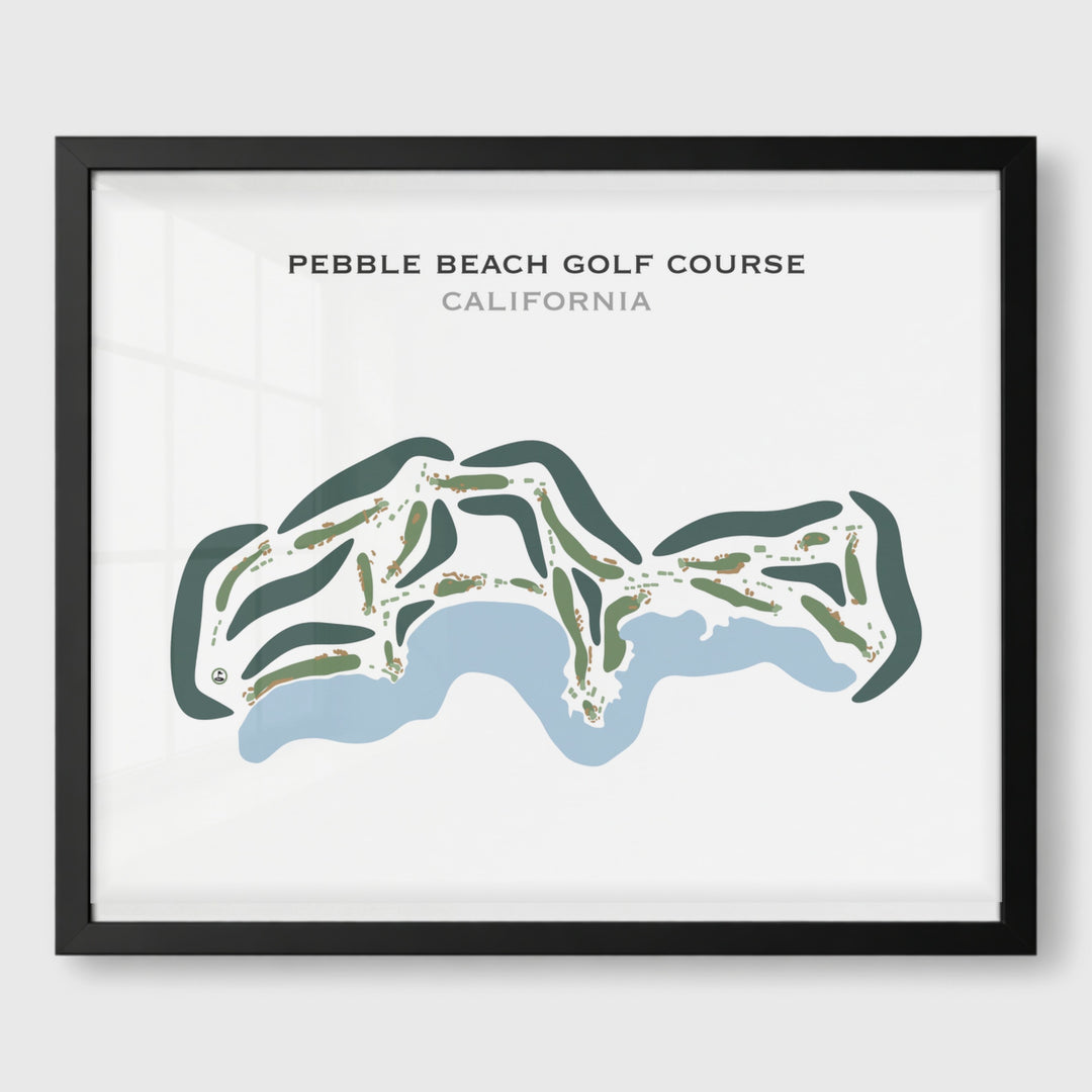 Pebble Beach Golf Links, California - Printed Golf Course