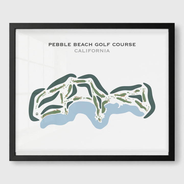 Pebble Beach Golf Links, California - Printed Golf Course