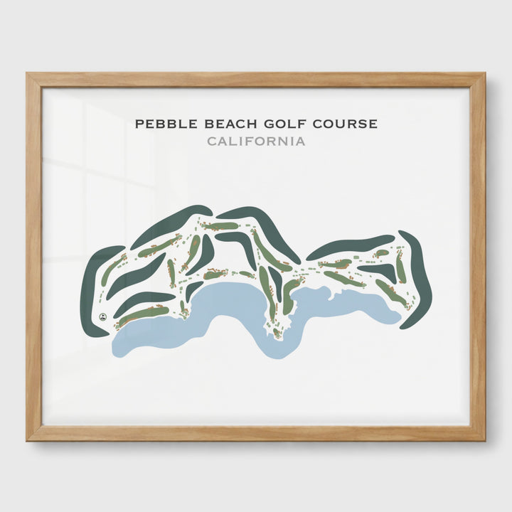 Pebble Beach Golf Links, California - Printed Golf Course