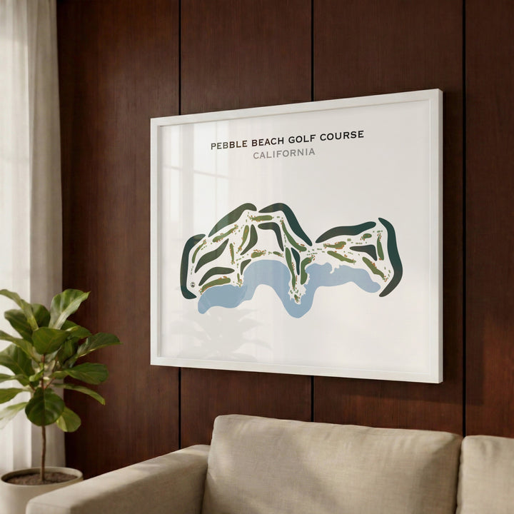 Pebble Beach Golf Links, California - Printed Golf Course