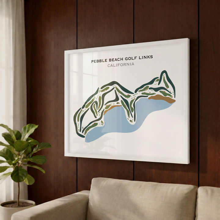 Pebble Beach Golf Links, California - Printed Golf Course