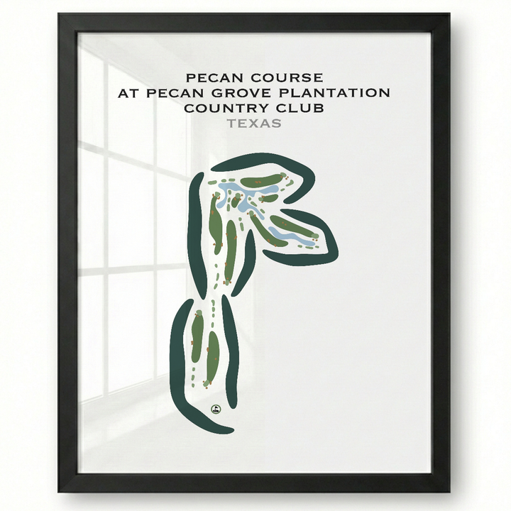 Pecan Course at The Club at Pecan Grove, Texas - Printed Golf Courses