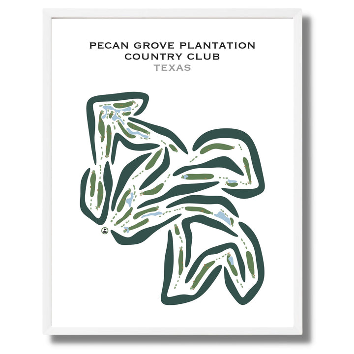 Pecan Grove Plantation Country Club, Texas - Printed Golf Courses