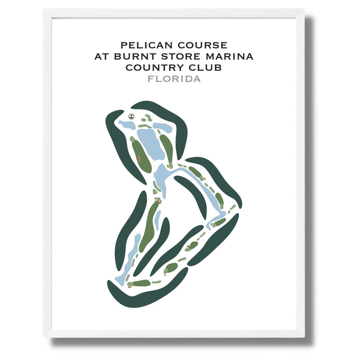 Pelican Course at Burnt Store Marina Country Club, Florida - Printed Golf Courses