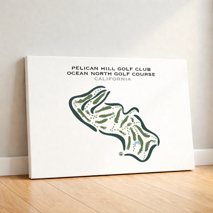 Pelican Hill Golf Club Ocean North Golf Course, California - Printed Golf Courses