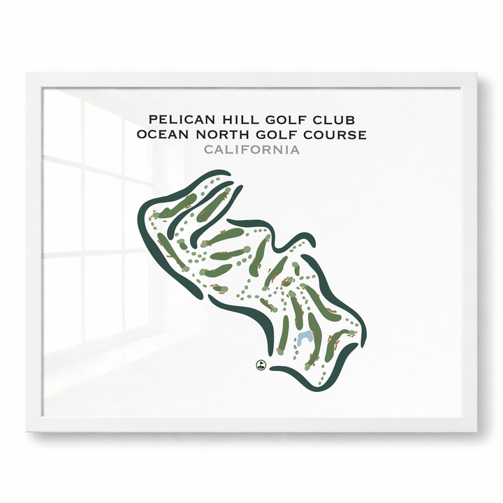 Pelican Hill Golf Club Ocean North Golf Course, California - Printed Golf Courses