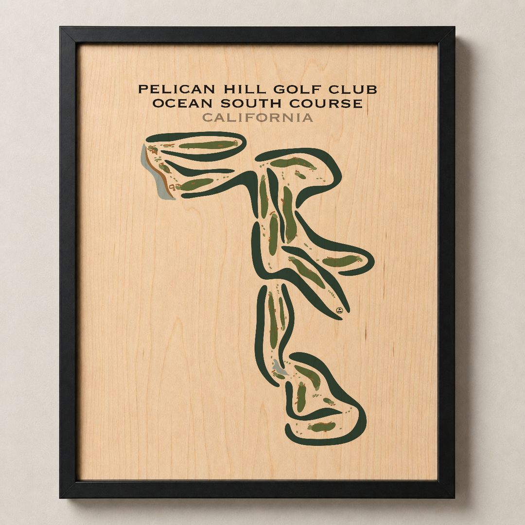Pelican Hill Golf Club Ocean South Golf Course, California - Printed Golf Courses