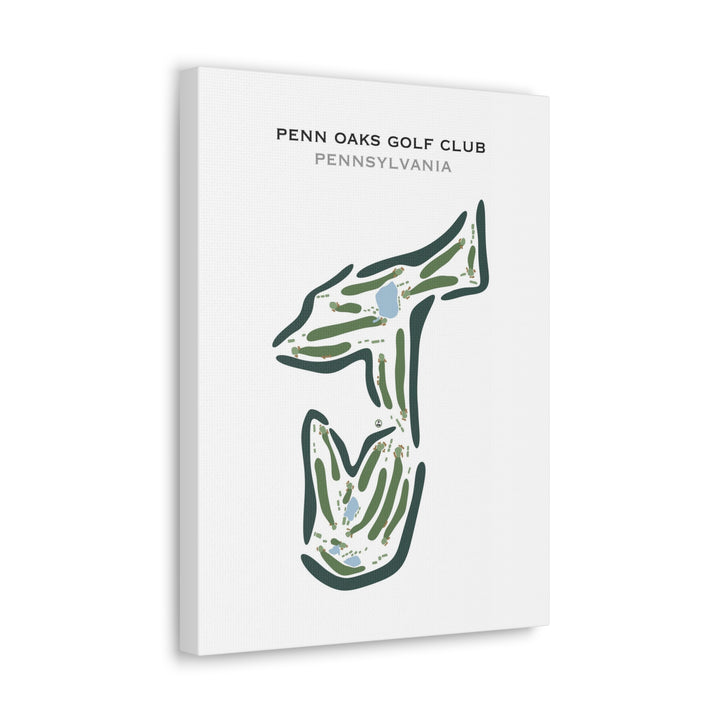 Penn Oaks Golf Club, Pennsylvania - Printed Golf Course