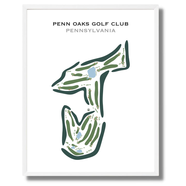 Penn Oaks Golf Club, Pennsylvania - Printed Golf Course