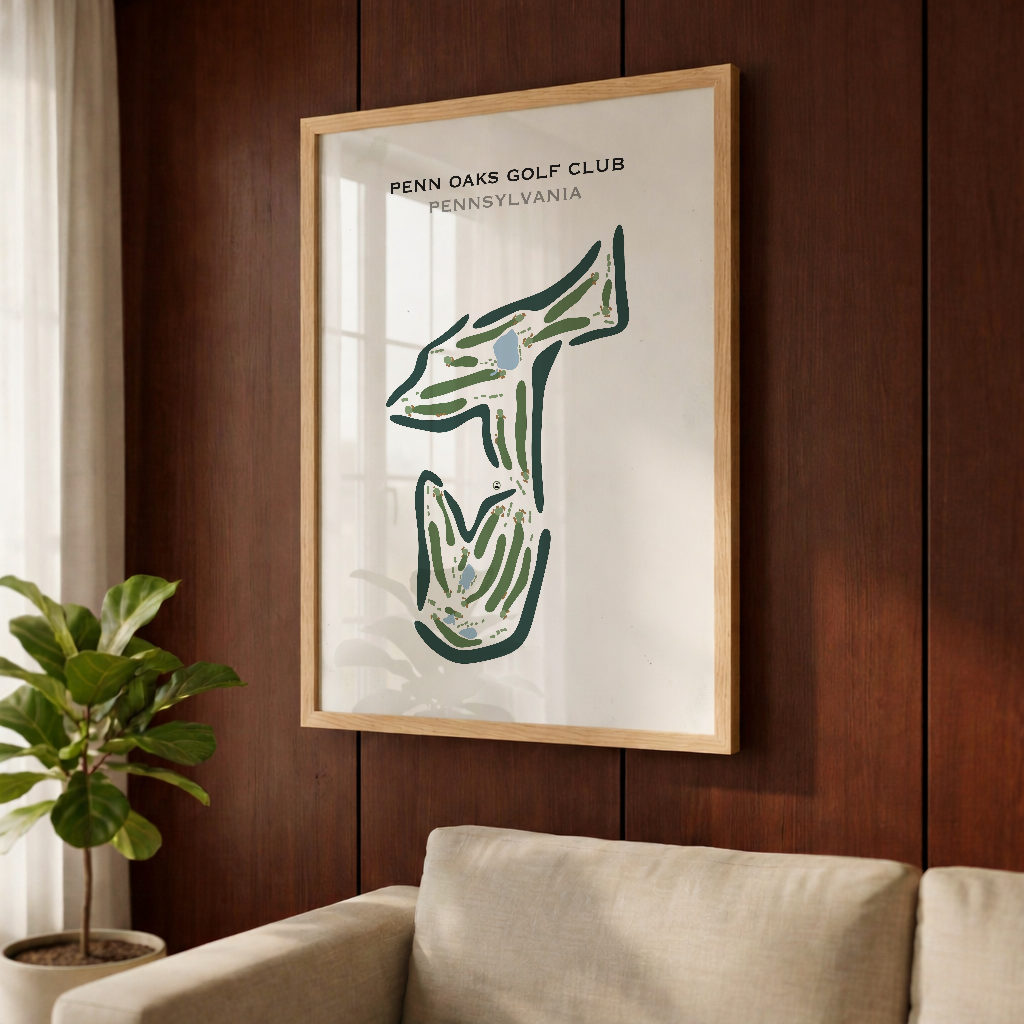Penn Oaks Golf Club, Pennsylvania - Printed Golf Course