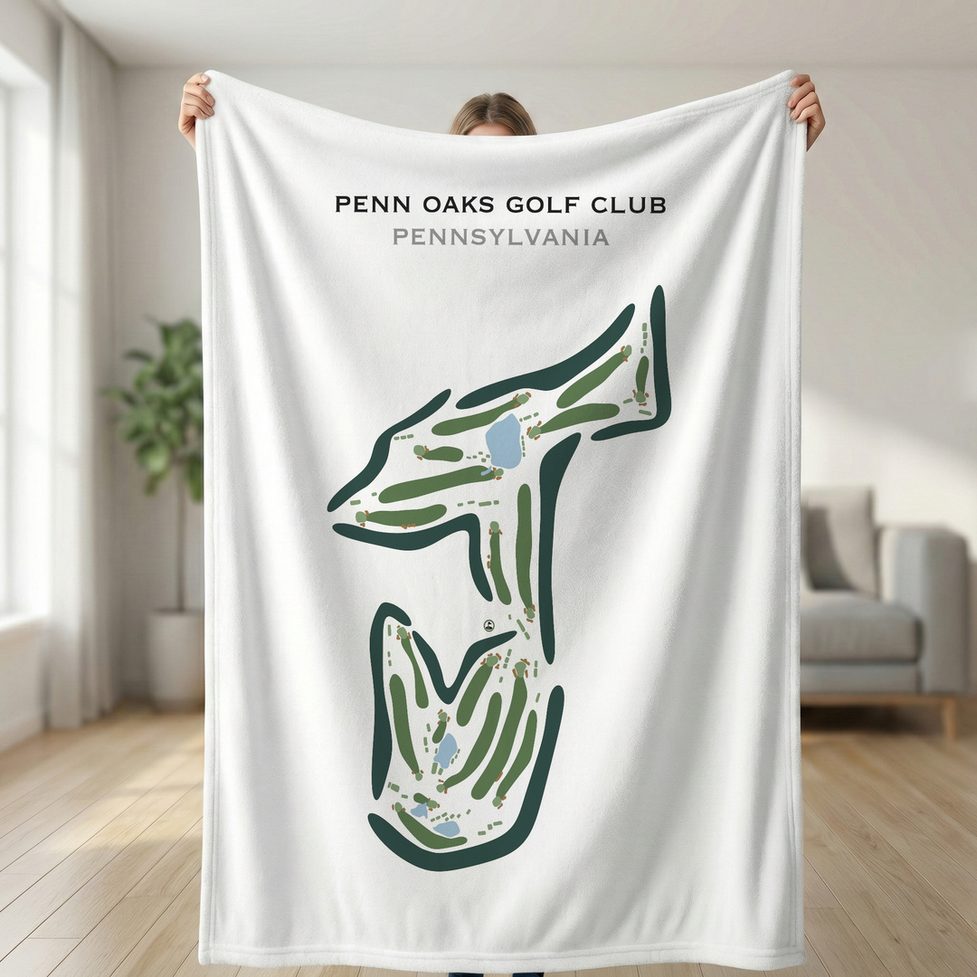 Penn Oaks Golf Club, Pennsylvania - Printed Golf Course