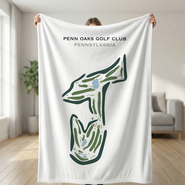Penn Oaks Golf Club, Pennsylvania - Printed Golf Course