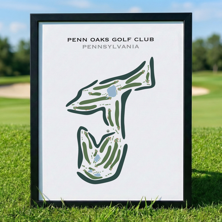 Penn Oaks Golf Club, Pennsylvania - Printed Golf Course