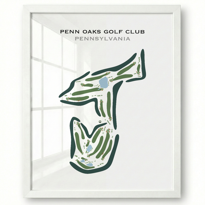 Penn Oaks Golf Club, Pennsylvania - Printed Golf Course