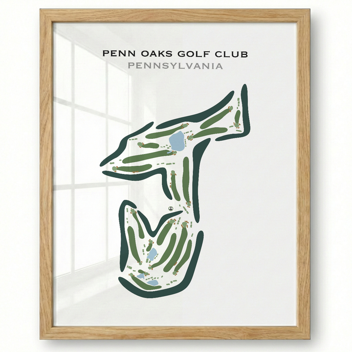 Penn Oaks Golf Club, Pennsylvania - Printed Golf Course
