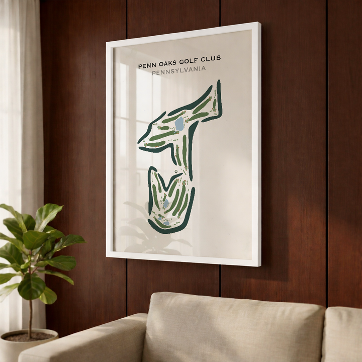 Penn Oaks Golf Club, Pennsylvania - Printed Golf Course