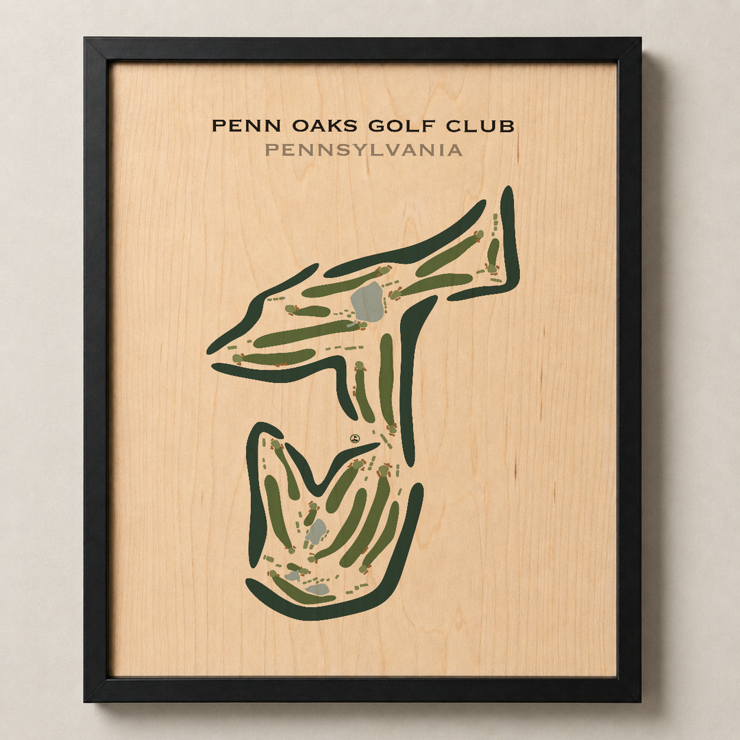 Penn Oaks Golf Club, Pennsylvania - Printed Golf Course