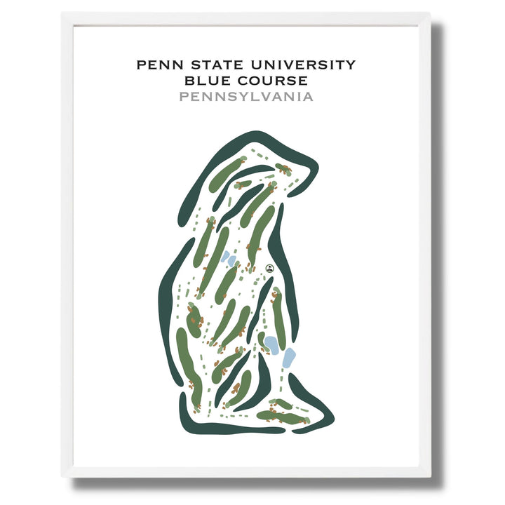 Penn State University - The Blue Course, Pennsylvania - Printed Golf Courses