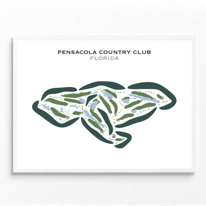 Pensacola Country Club, Florida - Printed Golf Courses