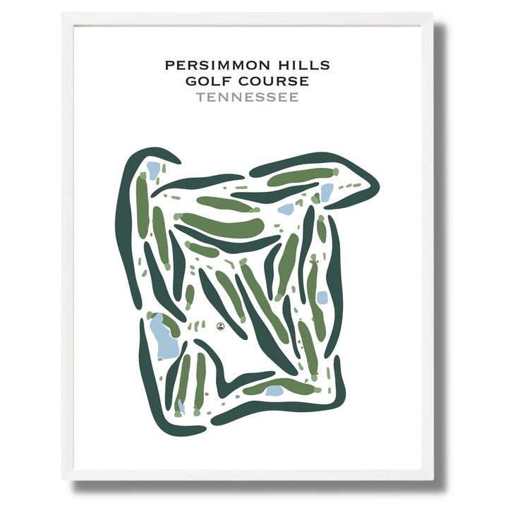 Persimmon Hills Golf Course, Tennessee - Printed Golf Courses