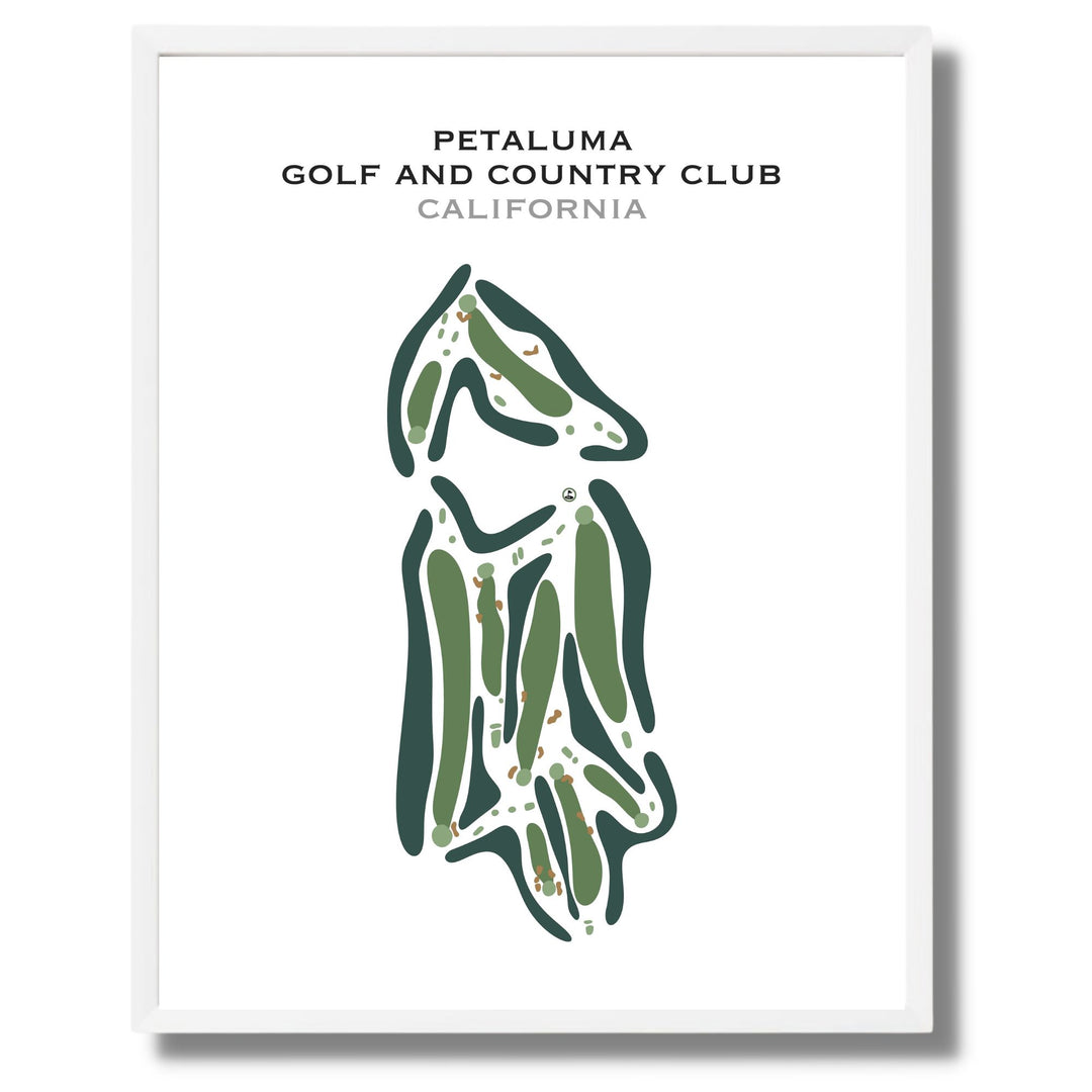 Petaluma Golf & Country Club, California - Printed Golf Course