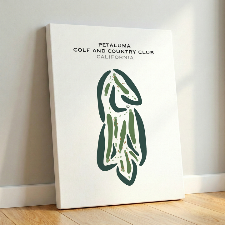 Petaluma Golf & Country Club, California - Printed Golf Course