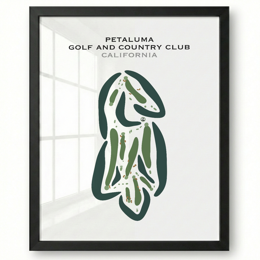 Petaluma Golf & Country Club, California - Printed Golf Course