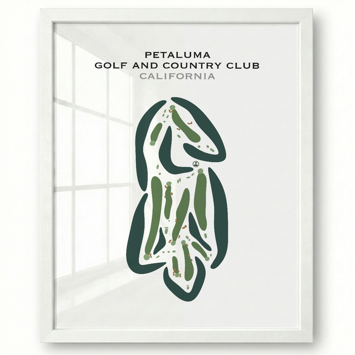 Petaluma Golf & Country Club, California - Printed Golf Course