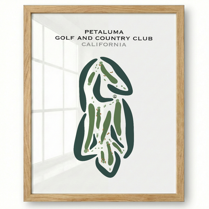 Petaluma Golf & Country Club, California - Printed Golf Course