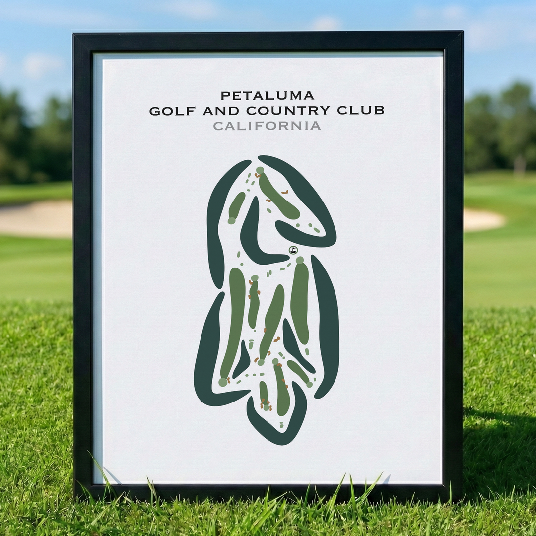 Petaluma Golf & Country Club, California - Printed Golf Course