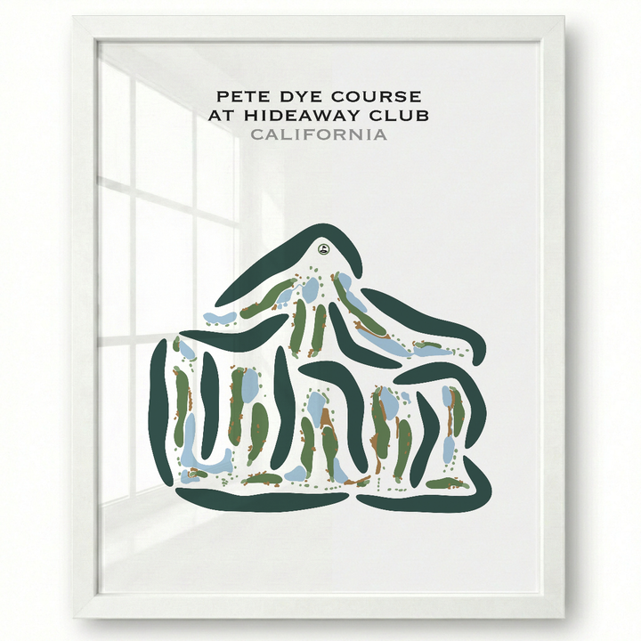Pete Dye Course at Hideaway Club, California - Printed Golf Courses