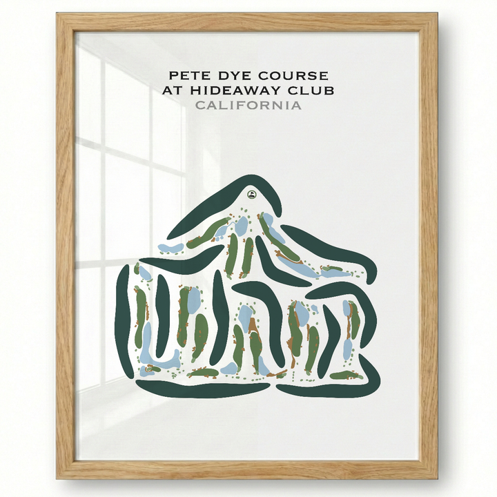 Pete Dye Course at Hideaway Club, California - Printed Golf Courses