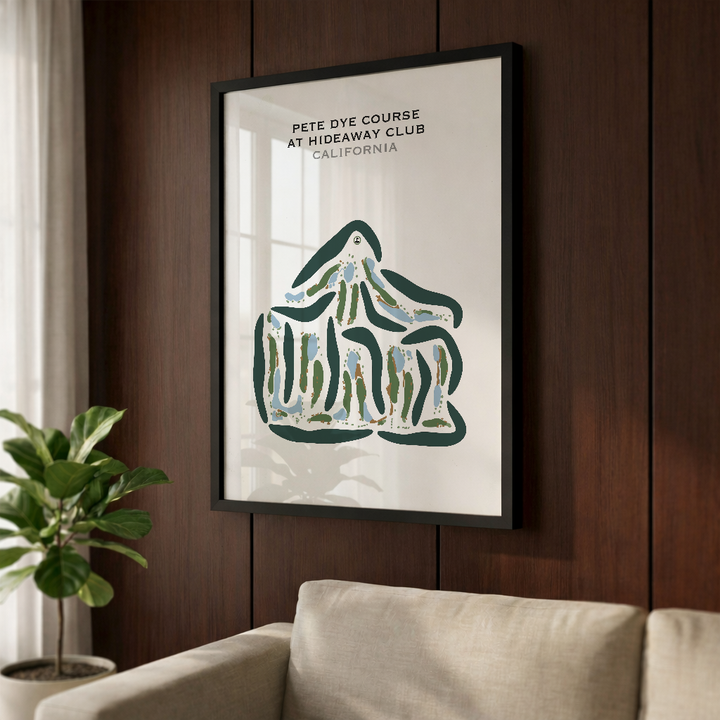 Pete Dye Course at Hideaway Club, California - Printed Golf Courses