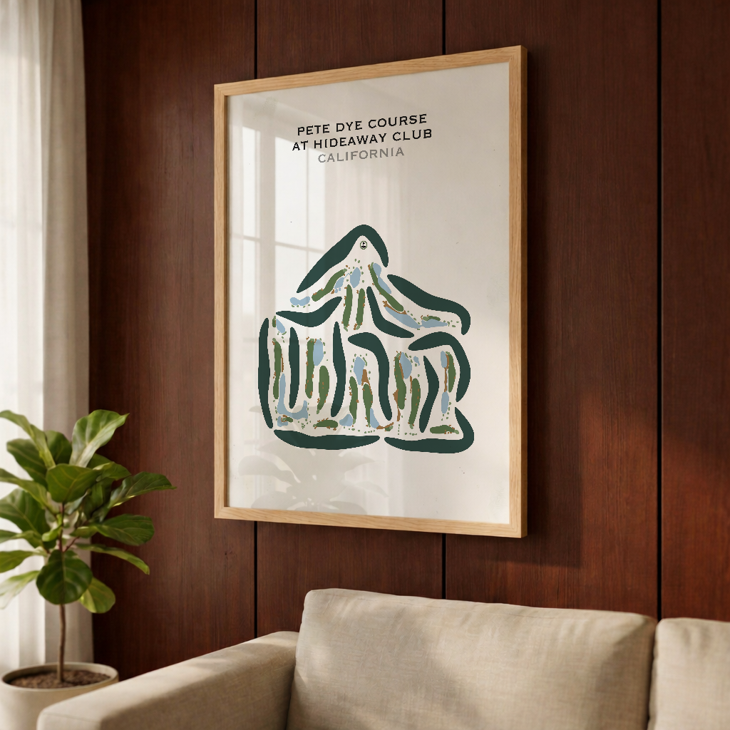 Pete Dye Course at Hideaway Club, California - Printed Golf Courses