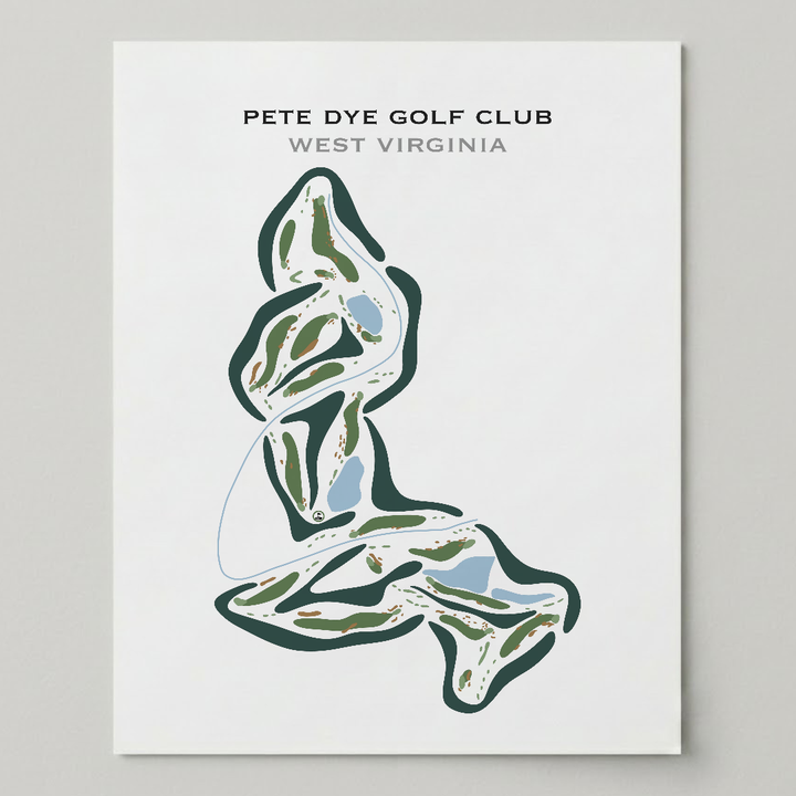 Pete Dye Golf Club, West Virginia - Printed Golf Courses
