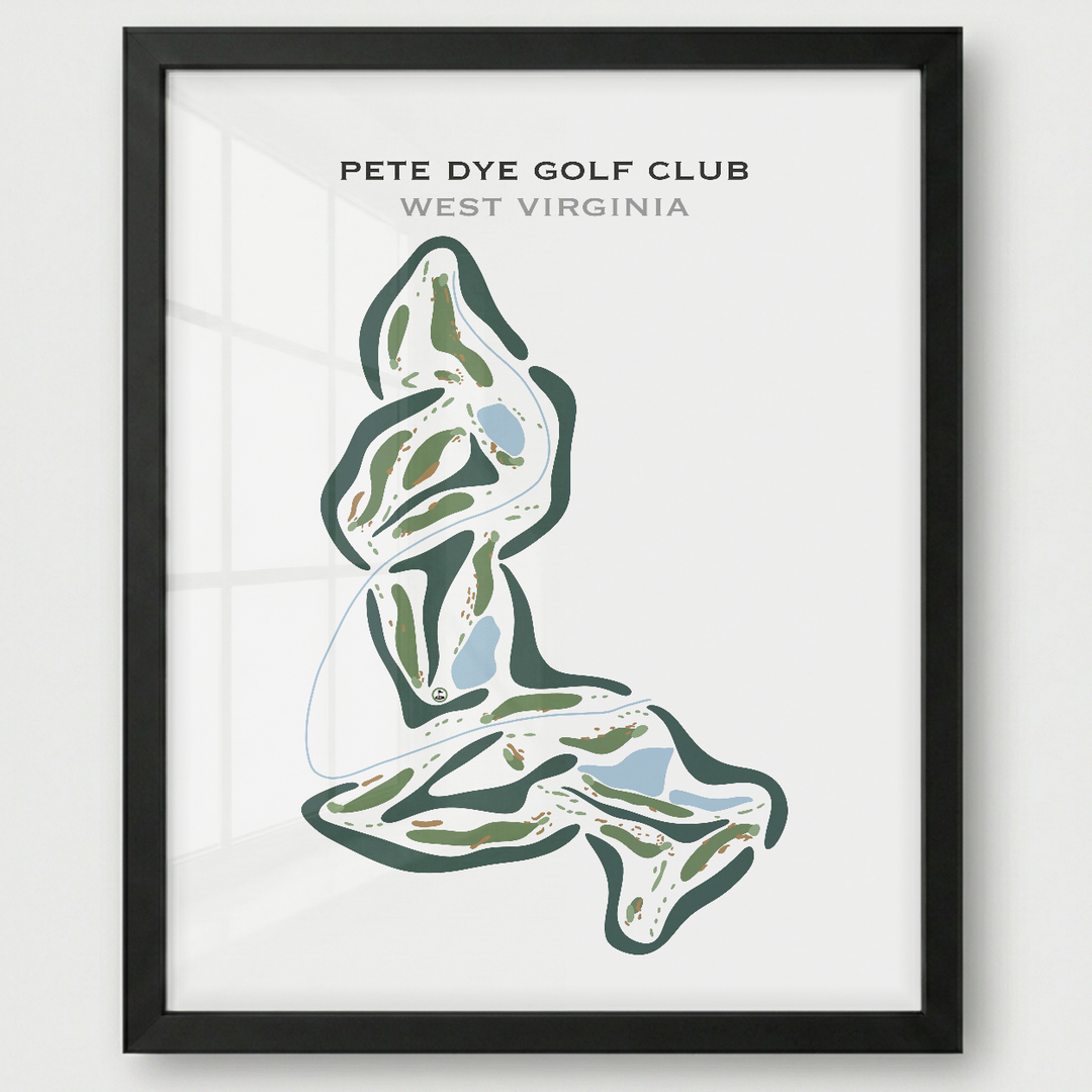 Pete Dye Golf Club, West Virginia - Printed Golf Courses