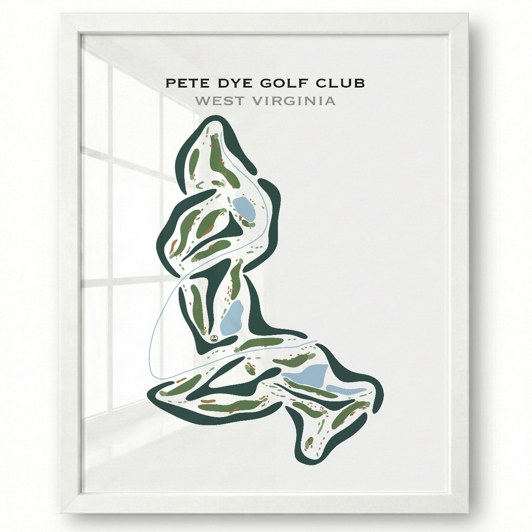 Pete Dye Golf Club, West Virginia - Printed Golf Courses